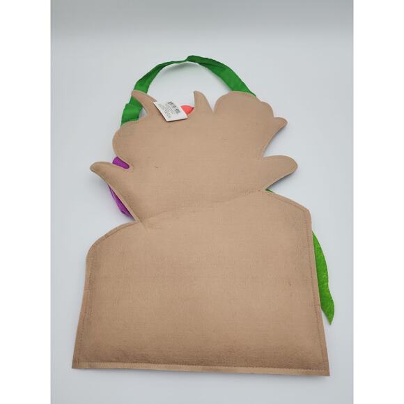 Spring Welcome Felt Door Hanger with  Black and White Check 3D Tulips 21 in long - Picture 2 of 8